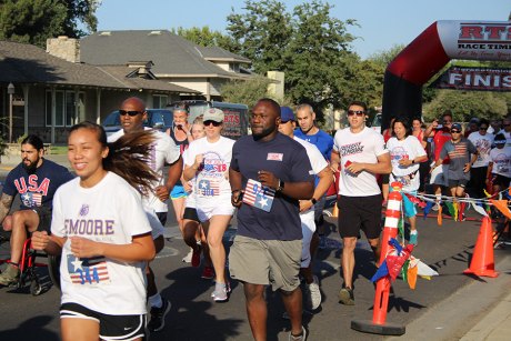 About 100 runners showed up in Lemoore City Park for the 5 K Firecracker Run.